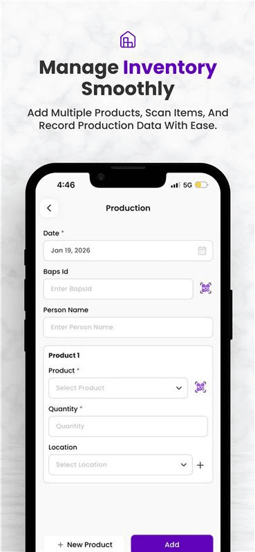 Production Tracking Screen